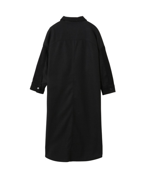 TEVALT（ヴァレット）の「ボア切替え　ロングシャツジャケット（その他アウター・レディース・カーキ/ブラック・38）」の10枚目の写真
