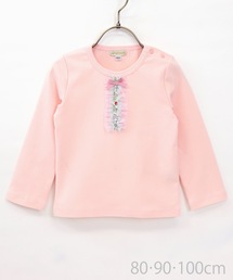 panpantutu（パンパンチュチュ）の「フロントフリルトップ(長袖)(80-100cm)（Tシャツ/カットソー・キッズ）」