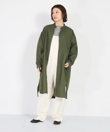 D.M.G.（ドミンゴ）の「[D.M.G / ディーエムジー] バットダイポプリン オーバーシャツ（シャツワンピース）」