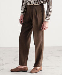 TOMORROWLAND  | サマーウール 2プリーツスラックス FOX AIR FOX BROTHERS NAVY OFF(スラックス)