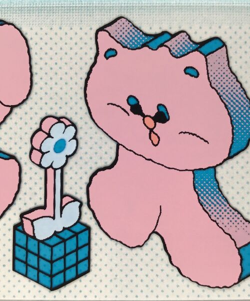 TOKYO CULTUART by BEAMS（トウキョウカルチャートバイビームス）の「鱗片堂 × ancco / 3D Animals ステッカー（M)（ステッカー/テープ・メンズ・ピンク/グリーン・ONE SIZE）」の4枚目の写真