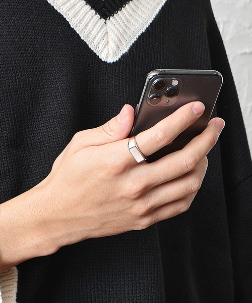 MinoriTY（マイノリティ）の「スクウェアフラットリング メンズ ウィメンズ（リング・メンズ・シルバー・M/L/XS/S）」の2枚目の写真