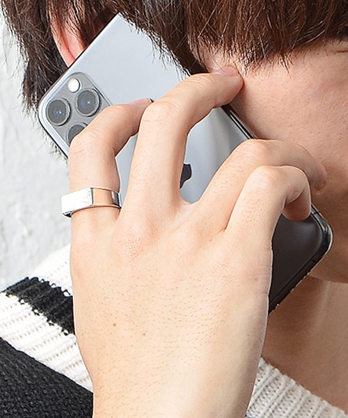 MinoriTY（マイノリティ）の「スクウェアフラットリング メンズ ウィメンズ（リング・メンズ・シルバー・M/L/XS/S）」の6枚目の写真