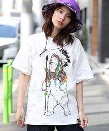 go slow caravan（ゴースローキャラバン）の「go slow caravan コラボ インディアンプリントＴシャツ【go slow caravan×チチカカ】（Tシャツ/カットソー）」