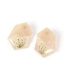 カラーブロックフラワーピアス