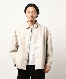 PUレザーブルゾン