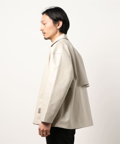 THISIS(ディスイズ)の「PUレザーブルゾン(ブルゾン・メンズ・サックスブルー/ブラック/ベージュ・MEDIUM/LARGE/X-LARGE)」の4枚目の写真