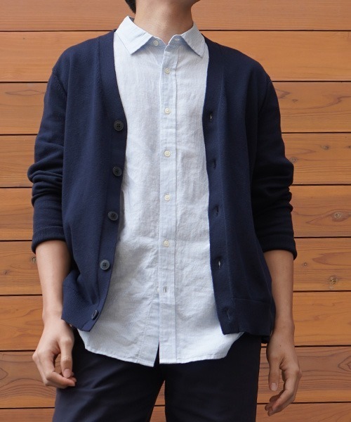 バナナリパブリック カーディガン ネイビー M 綿ポリ バナリパ 紺 BANANA REPUBLIC FACTORY STORE（バナナリパブリック ファクトリー