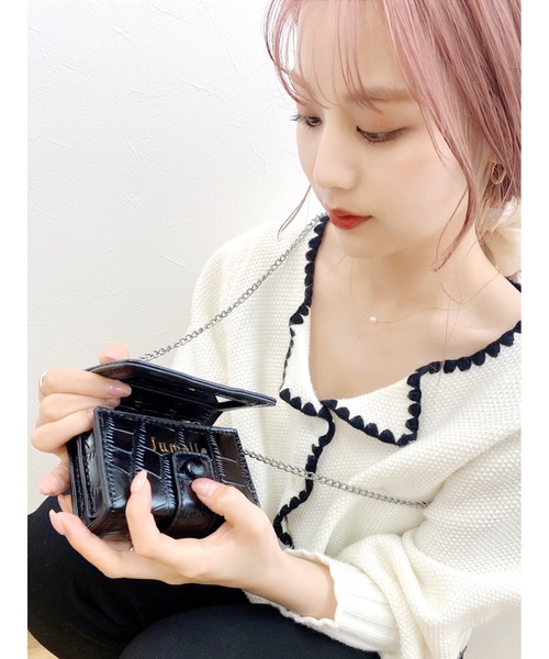 jumelle（ジュメロ）の「ポーチバッグ（ショルダーバッグ・レディース・ワイン/カーキ/イエロー/ブラック・FREE）」の14枚目の写真