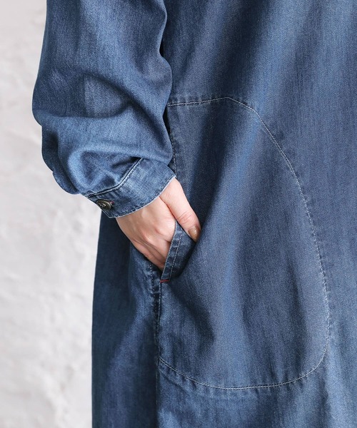 somari imagination(ソマリ イマジネーション)の「『デニムフードワンピース』(ワンピース・レディース・サックスブルー/ブルー・FREE)」の16枚目の写真