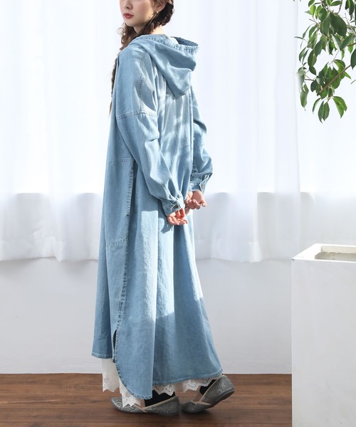 somari imagination(ソマリ イマジネーション)の「『デニムフードワンピース』(ワンピース・レディース・サックスブルー/ブルー・FREE)」の17枚目の写真