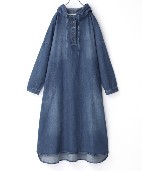 somari imagination(ソマリ イマジネーション)の「『デニムフードワンピース』(ワンピース・レディース・サックスブルー/ブルー・FREE)」の10枚目の写真