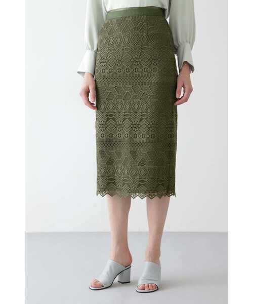 BOSCH（ボッシュ）の「ボーダーレーススカート（スカート）」 - WEAR