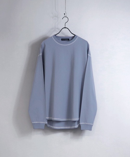 Confirm（コンファーム）の「Confirm / コンファーム ラウンドテールビッグロンT（Tシャツ/カットソー・メンズ・ホワイト/オレンジ/ブルー/ホワイト系その他/ベージュ/チャコールグレー/サックスブルー/ブラック/ミント・L/M）」の8枚目の写真