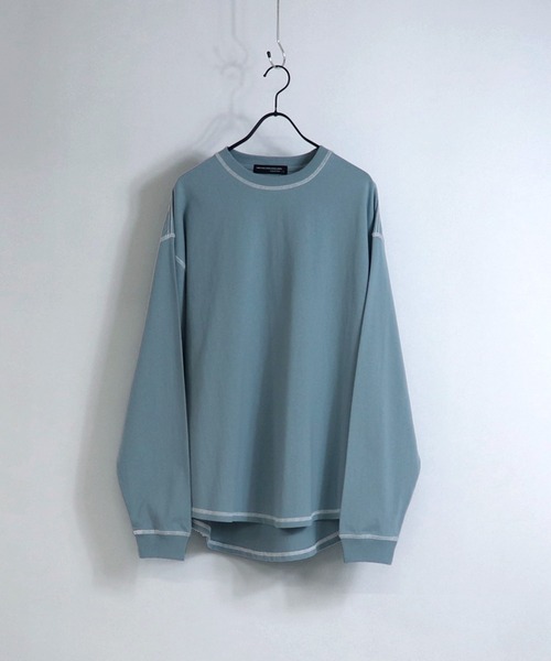 Confirm（コンファーム）の「Confirm / コンファーム ラウンドテールビッグロンT（Tシャツ/カットソー・メンズ・ホワイト/オレンジ/ブルー/ホワイト系その他/ベージュ/チャコールグレー/サックスブルー/ブラック/ミント・L/M）」の7枚目の写真