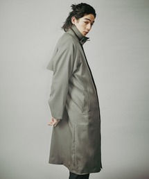 MYSELF ABAHOUSE | 【MYSELF ABAHOUSE】POLY WOOLLY TWILL ポリウーリーツイル オーバーサイズ ロング ステンカラー コート(ステンカラーコート)