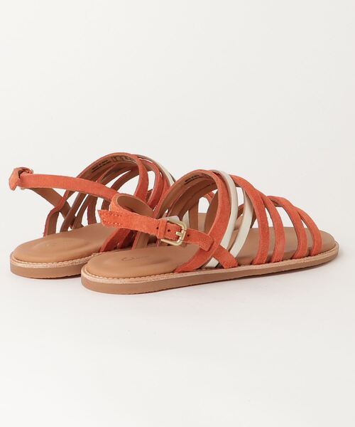 Clarks（クラークス）の「Karsea Ankle / カーシーアンクル (ブライトオレンジコンビ)（サンダル・レディース・オレンジ・UK5.5/UK4/UK4.5/UK5/UK6/UK3.5/UK3）」の2枚目の写真