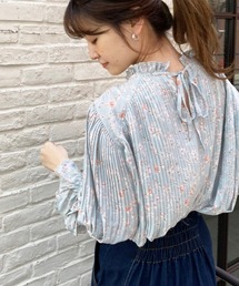 【ZOZO限定】消しプリーツ切替ブラウス