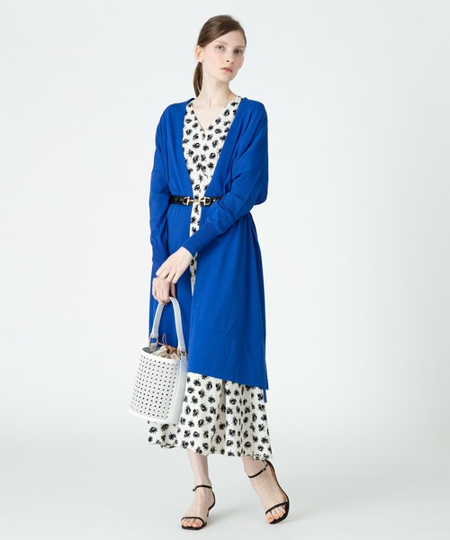 allureville アルアバイルフラワープリントノースリーブロングワンピース LOULOU WILLOUGHBY】ボーダーフラワー