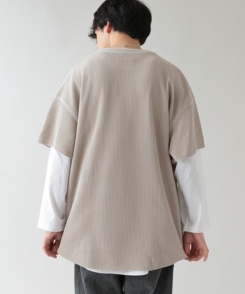RAGEBLUE(レイジブルー)の「<半袖T×ロンTセット>ワッフルレイヤードTシャツ/934921(Tシャツ/カットソー・メンズ・ライトブルー/その他19/ベージュ系その他2・MEDIUM/LARGE)」の12枚目の写真