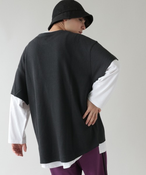 RAGEBLUE(レイジブルー)の「<半袖T×ロンTセット>ワッフルレイヤードTシャツ/934921(Tシャツ/カットソー・メンズ・ライトブルー/その他19/ベージュ系その他2・MEDIUM/LARGE)」の21枚目の写真