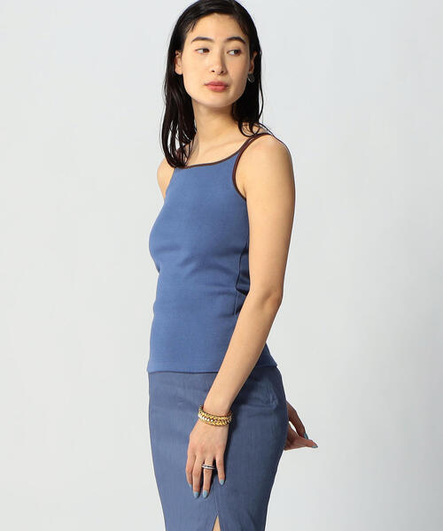 EDITION(エディション)の「C/RY RIB フライスキャミソール(キャミソール・レディース・ホワイト/ブラック/ブルー系その他3・FREE)」の3枚目の写真