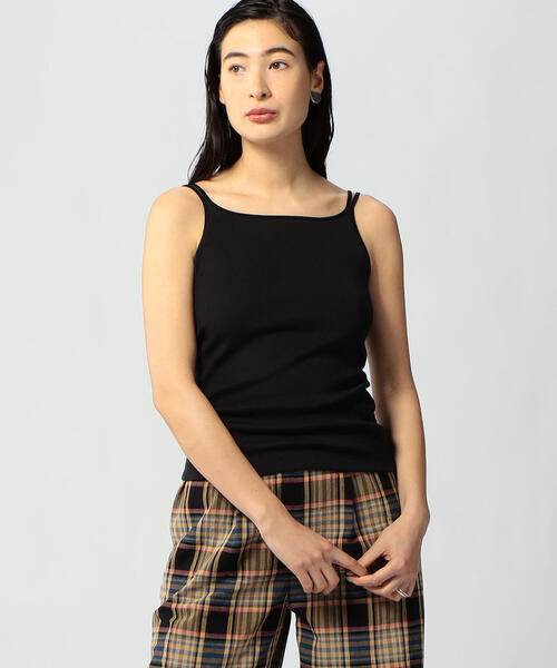 EDITION(エディション)の「C/RY RIB フライスキャミソール(キャミソール・レディース・ホワイト/ブラック/ブルー系その他3・FREE)」の2枚目の写真