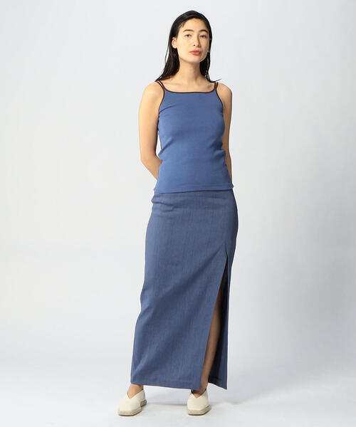 EDITION(エディション)の「C/RY RIB フライスキャミソール(キャミソール・レディース・ホワイト/ブラック/ブルー系その他3・FREE)」の7枚目の写真