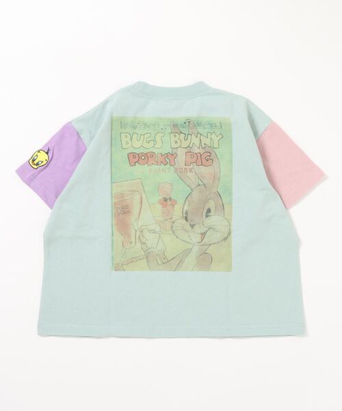 Right-on（ライトオン）の「【Looney Tunes】ワイドシルエットTシャツ(ルーニー・テューンズ)（Tシャツ/カットソー・キッズ・ライトグレー/ライム・105/140/120/130/155）」の11枚目の写真
