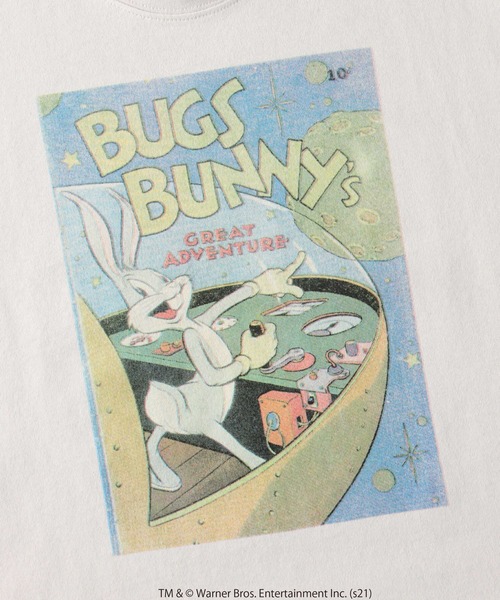 Right-on（ライトオン）の「【Looney Tunes】ワイドシルエットTシャツ(ルーニー・テューンズ)（Tシャツ/カットソー・キッズ・ライトグレー/ライム・105/140/120/130/155）」の13枚目の写真