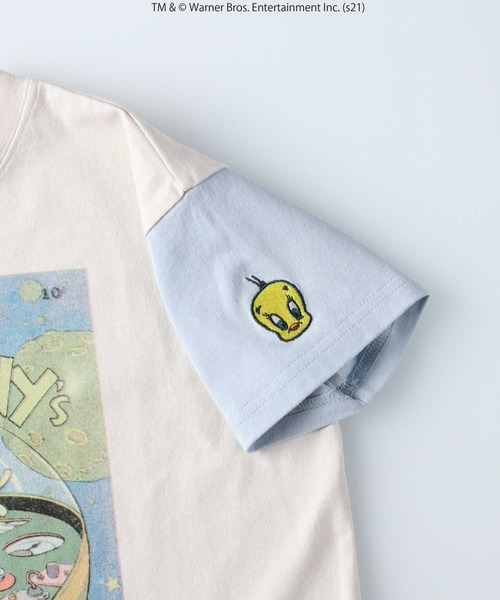 Right-on（ライトオン）の「【Looney Tunes】ワイドシルエットTシャツ(ルーニー・テューンズ)（Tシャツ/カットソー・キッズ・ライトグレー/ライム・105/140/120/130/155）」の15枚目の写真