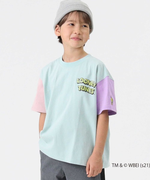 Right-on（ライトオン）の「【Looney Tunes】ワイドシルエットTシャツ(ルーニー・テューンズ)（Tシャツ/カットソー・キッズ・ライトグレー/ライム・105/140/120/130/155）」の7枚目の写真
