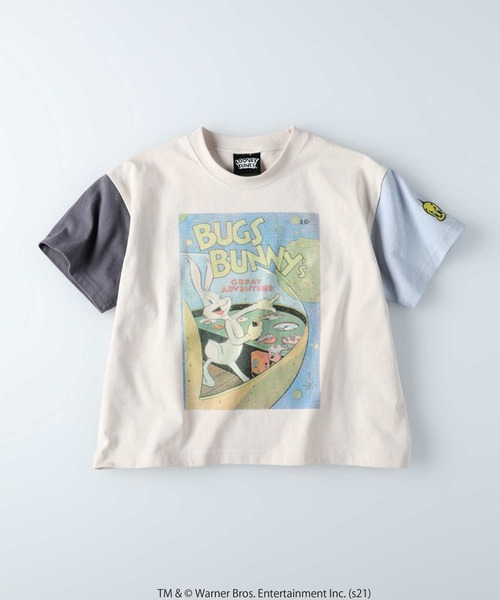 Right-on（ライトオン）の「【Looney Tunes】ワイドシルエットTシャツ(ルーニー・テューンズ)（Tシャツ/カットソー・キッズ・ライトグレー/ライム・105/140/120/130/155）」の9枚目の写真