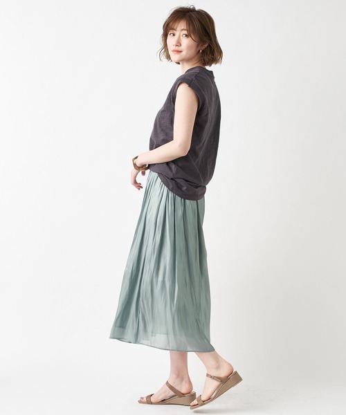 RIVE DROITE（リヴドロワ）の「【Girls Dangerous(ガールズデンジャラス)】ノースリーブTシャツ（Tシャツ/カットソー・レディース・ホワイト/ブラック/グリーン・M）」の12枚目の写真