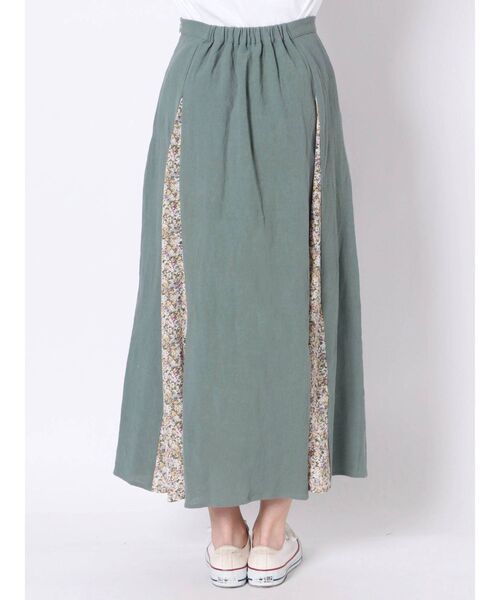 merry jenny（メリージェニー）の「flowerコンビフレアスカート（スカート・レディース・ベージュ/ネイビー/グリーン・FREE）」の13枚目の写真