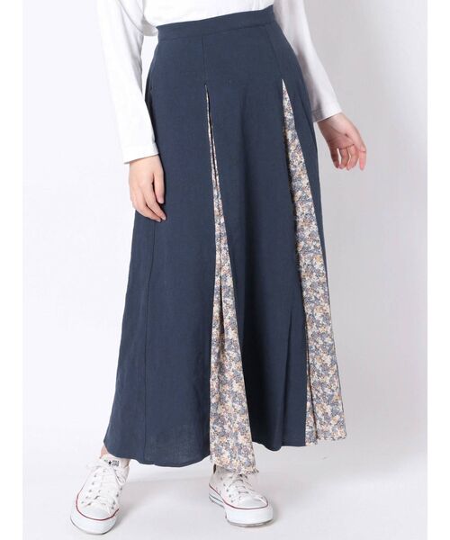 merry jenny（メリージェニー）の「flowerコンビフレアスカート（スカート・レディース・ベージュ/ネイビー/グリーン・FREE）」の22枚目の写真