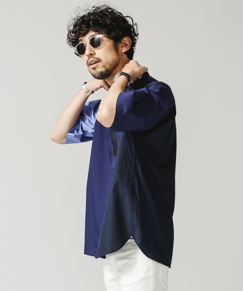 NANO universe（ナノユニバース）の「クレイジーソリッドビッグシャツ／半袖（シャツ/ブラウス・メンズ・その他1/その他2/その他3・S/M/L）」の7枚目の写真