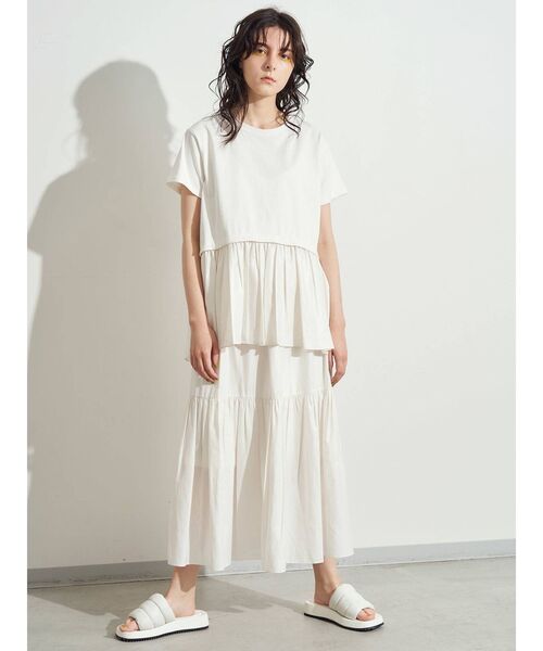 ELENDEEK（エレンディーク）の「チンツギャザースカート（スカート・レディース・ブラック/オフホワイト/ベージュ・01/02）」の5枚目の写真