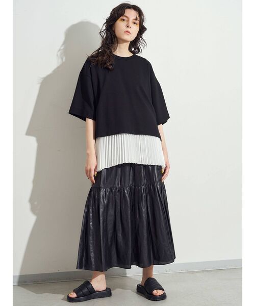 ELENDEEK（エレンディーク）の「チンツギャザースカート（スカート・レディース・ブラック/オフホワイト/ベージュ・01/02）」の7枚目の写真