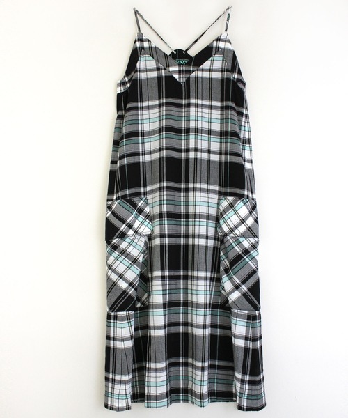 RNA（アールエヌエー）の「D1556 シアーチェックキャミワンピース（ワンピース・レディース・ブルー/ブラック/キャメル・MEDIUM）」の19枚目の写真