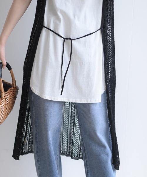 rps（アールピーエス）の「透かしロングニットベスト（ベスト・レディース・ブラック/アイボリー/グレイッシュベージュ・M）」の21枚目の写真