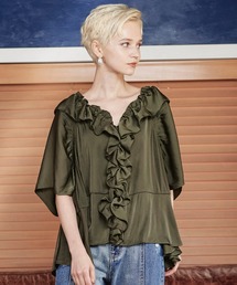 フロントフリル3wayブラウス