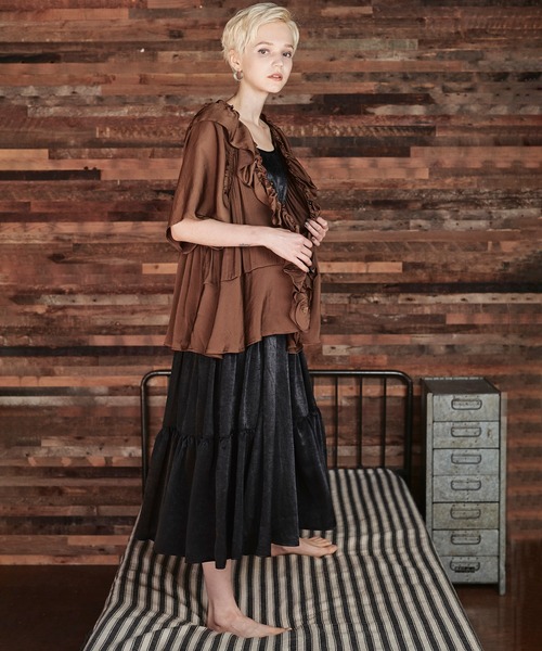 KOH.style（コースタイル）の「フロントフリル3wayブラウス（シャツ/ブラウス・レディース・ブラック/ブラウン/カーキ/ピンク・FREE）」の13枚目の写真