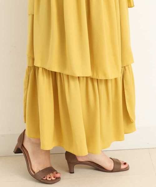 a.v.v（アーヴェヴェ）の「ランダムティアードスカート（スカート・レディース・イエロー/アイボリー・38/40/36/42）」の12枚目の写真