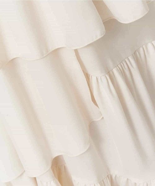 a.v.v（アーヴェヴェ）の「ランダムティアードスカート（スカート・レディース・イエロー/アイボリー・38/40/36/42）」の15枚目の写真