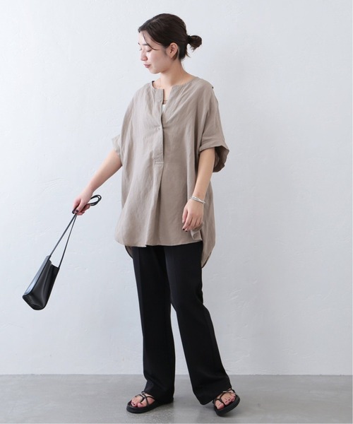 JOURNAL STANDARD（ジャーナルスタンダード）の「レーヨンアサノーカラーブラウス◆2（シャツ/ブラウス・レディース・ブラック/ライトグレー/ホワイト/サックスブルー/カーキ/ブラック系その他・FREE）」の19枚目の写真