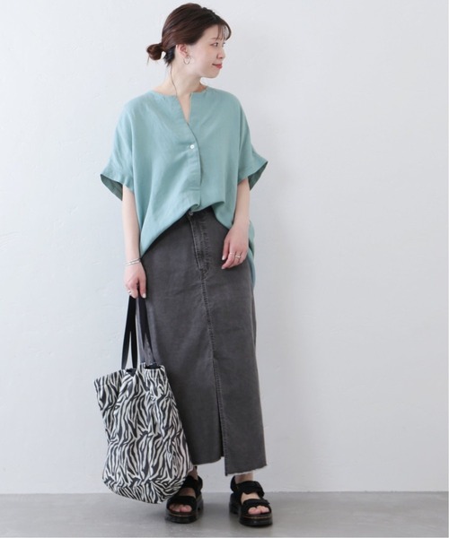 JOURNAL STANDARD（ジャーナルスタンダード）の「レーヨンアサノーカラーブラウス◆2（シャツ/ブラウス・レディース・ブラック/ライトグレー/ホワイト/サックスブルー/カーキ/ブラック系その他・FREE）」の14枚目の写真