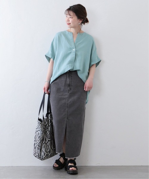 JOURNAL STANDARD（ジャーナルスタンダード）の「レーヨンアサノーカラーブラウス◆2（シャツ/ブラウス・レディース・ブラック/ライトグレー/ホワイト/サックスブルー/カーキ/ブラック系その他・FREE）」の8枚目の写真