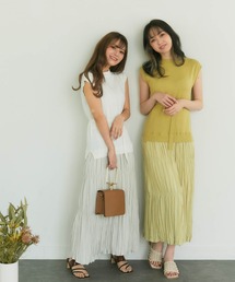 LIPSERVICE | ワッシャースカートドッキングロングワンピース(ワンピース)