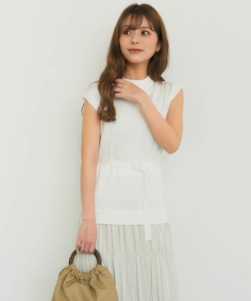 LIPSERVICE（リップサービス）の「ワッシャースカートドッキングロングワンピース（ワンピース・レディース・ホワイト/ブラック/イエロー・S/M）」の13枚目の写真